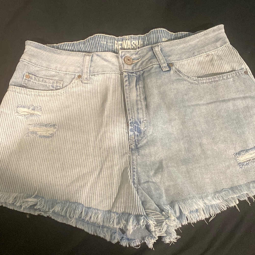 Striped High-Waisted Shorts